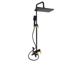Душова система MILLZ зі змішувачем на 4 функції чорний-золото MRS-AL-C-28 (Black&Gold) 1/5