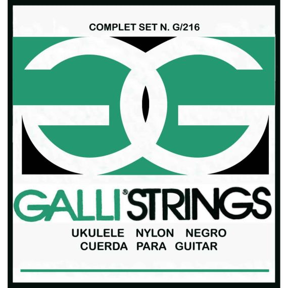 Струни для укулеле Gallistrings G216B (.022-.032), Black Nylon