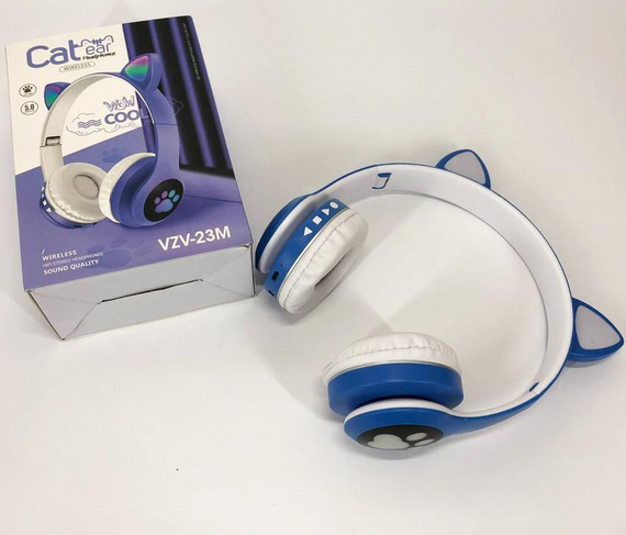 Бездротові навушники Cat Ear RGB VIV-23M (Синій) | Зображення 5