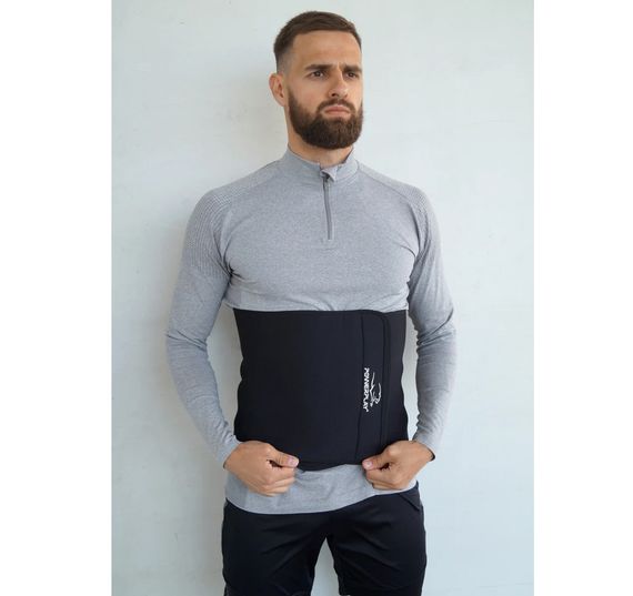 Пояс для схуднення PowerPlay 4301 (100*30 см) + кишеня для смартфона Чорний | Зображення 2