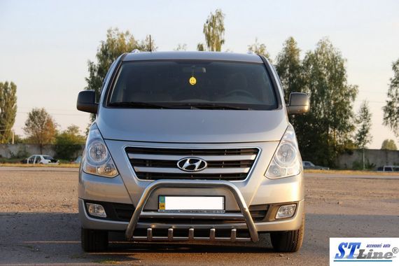 Кенгурятник WT003 (нерж.) для Hyundai H200, H1, Starex 2008-2024 гг | Зображення 2
