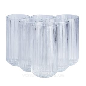 Набор стаканов 6 штук 450 мл стеклянные прозрачный HP517