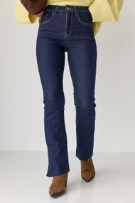 Джинси-кльош із розрізами - синій цвет, 38р (є розміри)