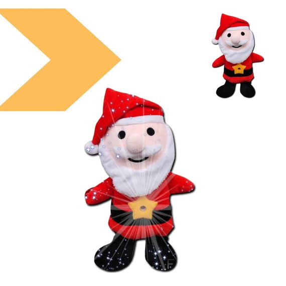 Плюшева іграшка-нічник Санта Клаус з проектором зоряного неба XPRO Star Belly Dream Lites 200 (GR- 276_236) | Зображення 1