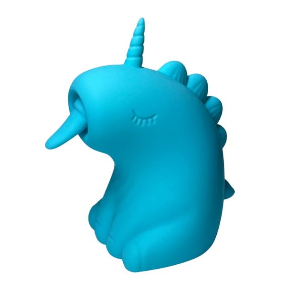 Стимулятор клітора з довгим обертовим язичком UNIVIBE Єдиноріг, 10 режимів, блакитний Sex Aura | Зображення 1