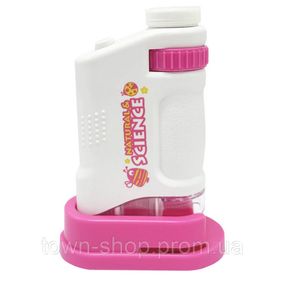 Детская игрушка "Микроскоп" 3108B(Pink) щипцы, стекло в комплекте