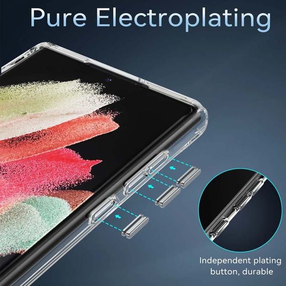 Чехол TPU+PC Clear 2.0 mm metal buttons для Samsung Galaxy S23 Ultra | Зображення 3