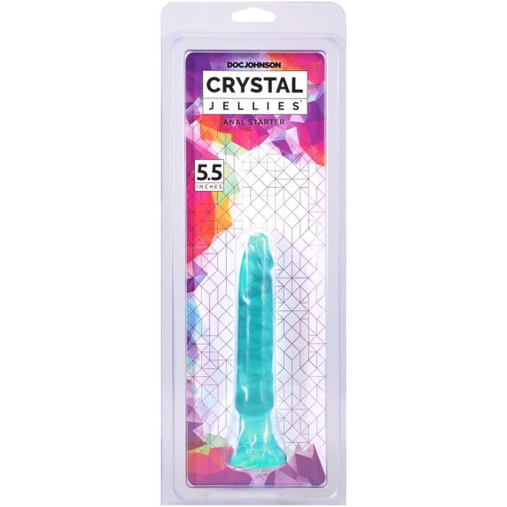 Дилдо Doc Johnson Crystal Jellies - Anal Starter - 5.5 Inches - Teal Sex Aura | Зображення 1