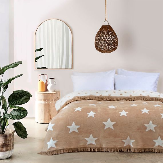 Плед Lotus Home 80591 Туреччина 150*200 см  Бавовна Бежевий