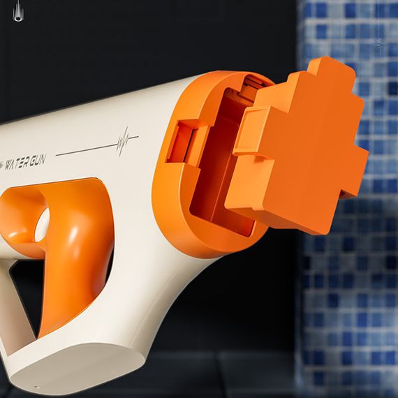 Водяний акумуляторний автомат Water Gun 185-66 (400ml) with lithium battery White / Orange | Зображення 4
