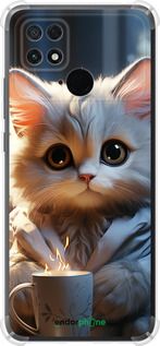 Чохол на Xiaomi Poco C40 Білий кіт "5646sp-2701-2448"
