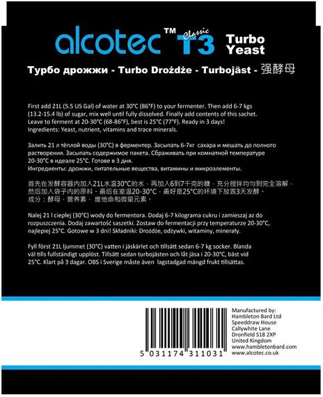 Турбо дріжджі Alcotec Turbo Yeast Classic T3 | Зображення 2