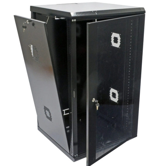 19" 21U 600х600х1040мм акрилове скло, чорна Шафа - Серверні шафи | Зображення 1