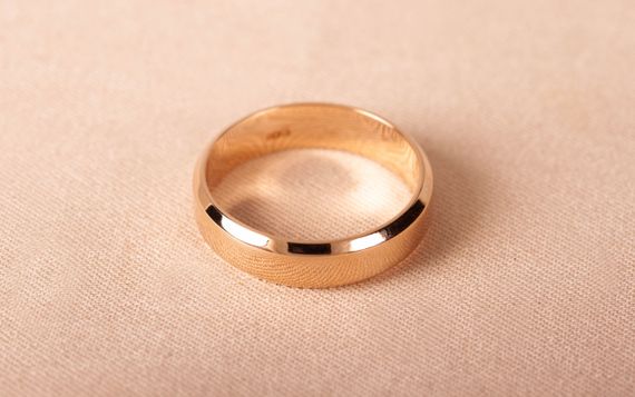 Обручальное кольцо американка из красного золота | Зображення 5