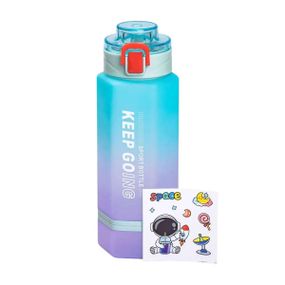 Бутылка для воды Keep Going 650 мл с наклейками  голубая HP-14-47BL