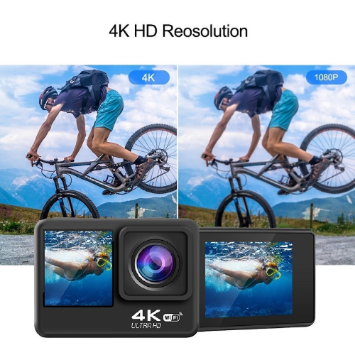 Видеокамера XPROTWIN с двумя дисплеями 4K экшн камера с 4K съемкой + Монопод в комплекте! (e607b6-58_12_twin) | Зображення 4