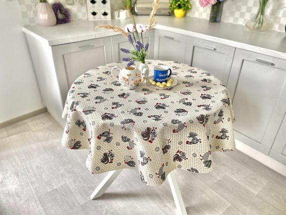 Скатертина гобеленова EDEN465B Limaso, Ø180, Кругла, Повсякденний, Без люрексу, 75% поліестер, 22% бавовна, 3% акрил, Гобелен | Зображення 4