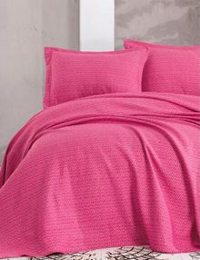 Покривало Eponj Home 9778 Туреччина 230*240 см  Бавовна Фуксія