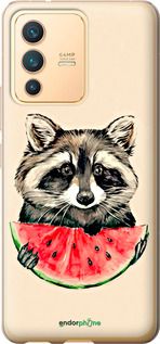 Чохол на Vivo V23 Єнотик з кавуном "4605u-2642-2448"