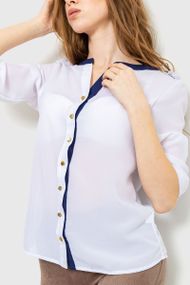 Блуза класична  -уцінка, колір біло-синій, 230R111-U-25