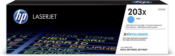 Картридж HP 203X CLJ M280/M281/M254 Cyan (2500 стр) (CF541X)