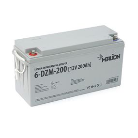 Тяговая аккумуляторная батарея AGM MERLION 6-DZM-200.12V 200A h М8 (495x165x230)