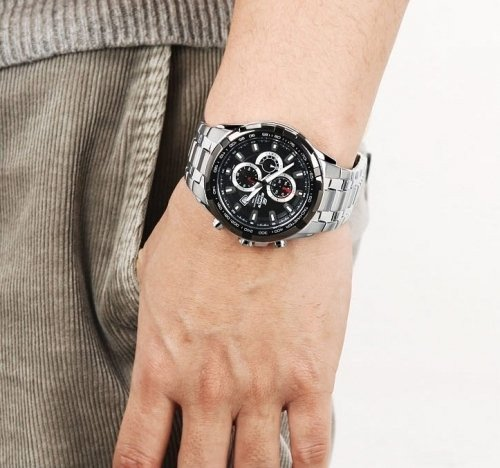 Годинники чоловічі оригінальні японські Casio Edifice EF-539D-1AVEF кварцові зі сталевим браслетом (модуль | Зображення 6