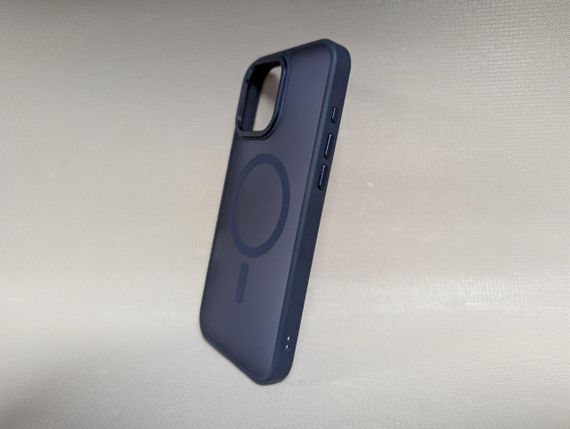 Чохол для iPhone 16 Pro Max / Айфон 16 Про Макс, GUARD MATTE, протиударний, Soft Touch, з MagSafe, синій | Зображення 4