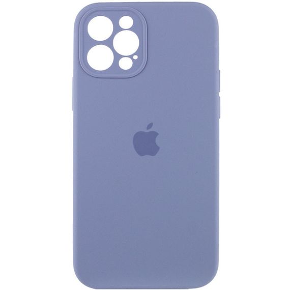 Чохол Silicone Case Full Camera Protective (AA) для Apple iPhone 12 Pro (6.1") Серый / Lavender Gray