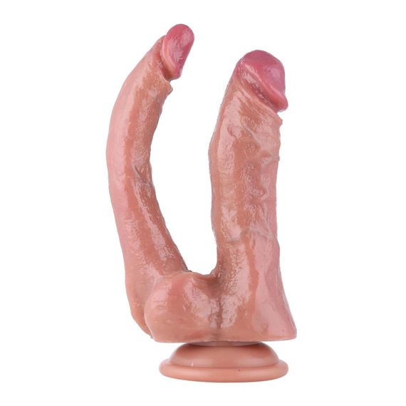 Двойной фаллоимитатор для секс-машин Hismith Double Penetrator, 9.25″ (мятая упаковка!!!) Sex Aura | Зображення 6