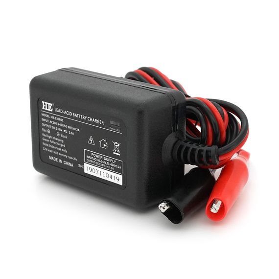 Автоматичне ЗУ для акумулятора 12V (MF, WET, AGM, GEL), HE, 100-260V, DC 14.7V, Струм заряду 13.8V/1A, LCD, крокодили в комплекті