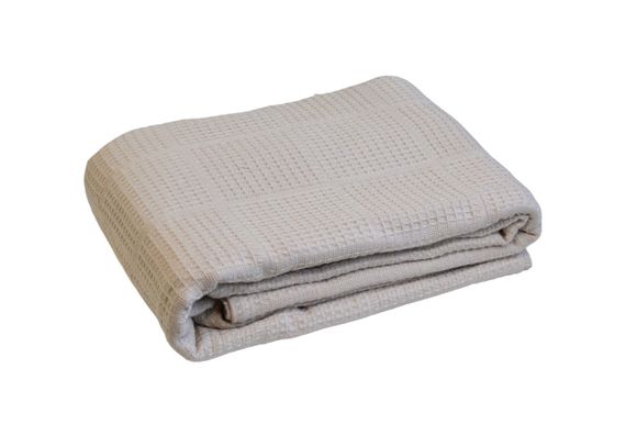 Вафельне простирадло-покривало Ugurlu 200х240 см. Charlotte бежеве