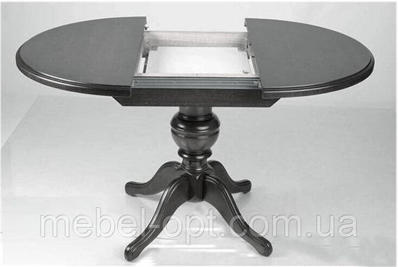 Стіл Гермес, колір венге, діаметр 89 см зі вставкою 38 см