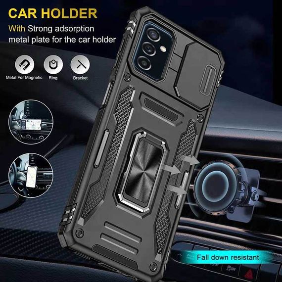 Ударостійкий чохол Camshield Army Ring для Samsung Galaxy A54 5G Силікон, Чорний / Black | Зображення 1