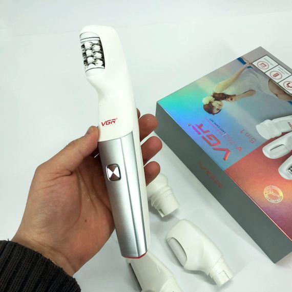 Епілятор VGR 5 в 1 V-752, 5 насадок. Колір: червоний | Зображення 4