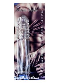 Насадка на пеніс B-Series Perfect Sleeve Soft Penis Extension, прозора