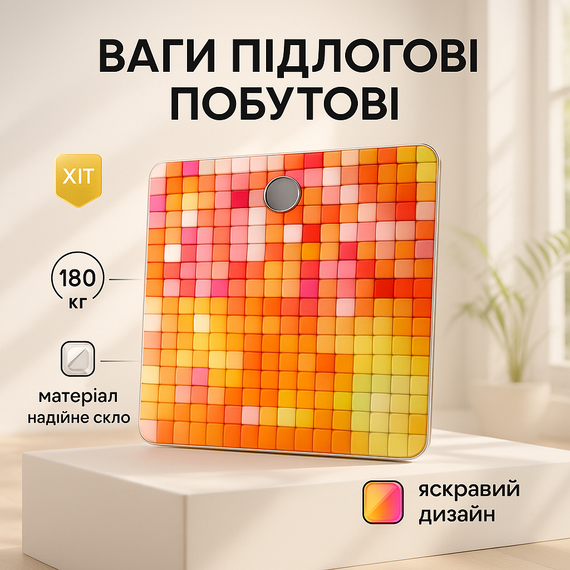 Бытовые весы для взвешивания тела MATARIX, Напольные весы стеклянные для измерения тела JG-31