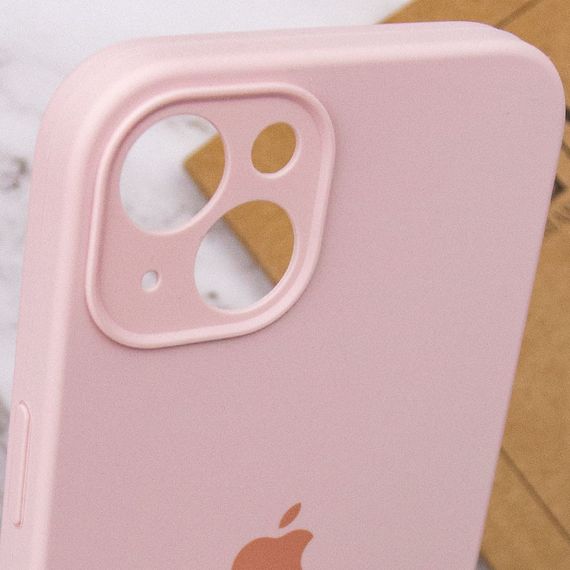 Чехол Silicone Case Full Camera Protective (AA) для Apple iPhone 15 (6.1") Розовый / Chalk Pink | Зображення 5