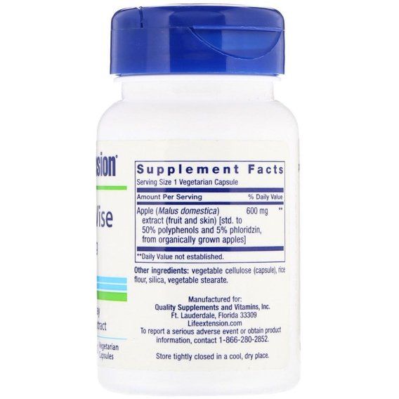 Антиоксидант Life Extension AppleWise Polyphenol Extract 600 mg 30 Veg Caps | Зображення 1
