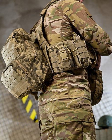 Плитоноска 4 точки быстрый сброс stragen   пиксель с рюкзаком ПП 7910 | Зображення 5