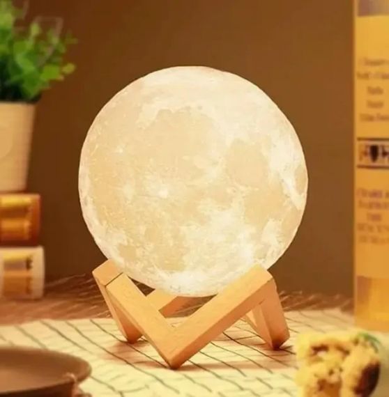 Настільний світильник місяць Magic 3D Moon Light Від Акумулятора | Зображення 3