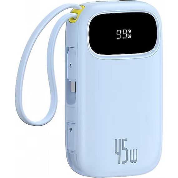 Портативний ЗП Power Bank Baseus EnerFill FC31 PD22.5W with cables 10000 mAh (PPQD3) Galaxy Blue | Зображення 1
