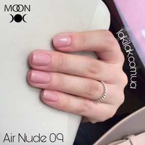 Гель лак Moon Full Air Nude №09 бежево-бузковий 8мл