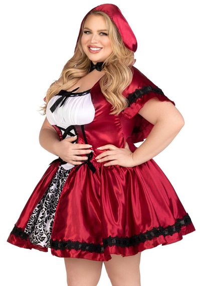 Еротичний костюм Червоної шапочки Leg Avenue Gothic Red Riding Hood 3X–4X, сукня, накидка | Зображення 7