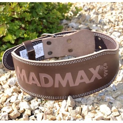 Атлетический пояс MadMax MFB-246 Full leather шкіряний Chocolate Brown XL (MFB-246_XL) | Зображення 3