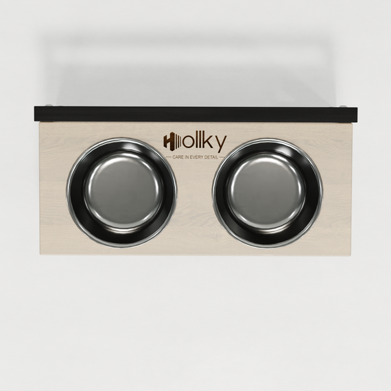 Миски на регулируемой подставке для маленьких собак Hollky Flex S (2 × 0.450 л) FS-422523-BLWH | Зображення 3