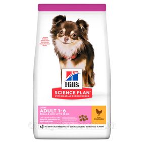 Сухой корм для малоактивных собак мелких пород Hills Science Plan Light Adult Small & Mini Chicken с курицей 6