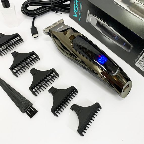 Електрична машинка з насадкою для бороди VGR, Електрична машинка тример для волосся і бороди QS-16 | Зображення 7