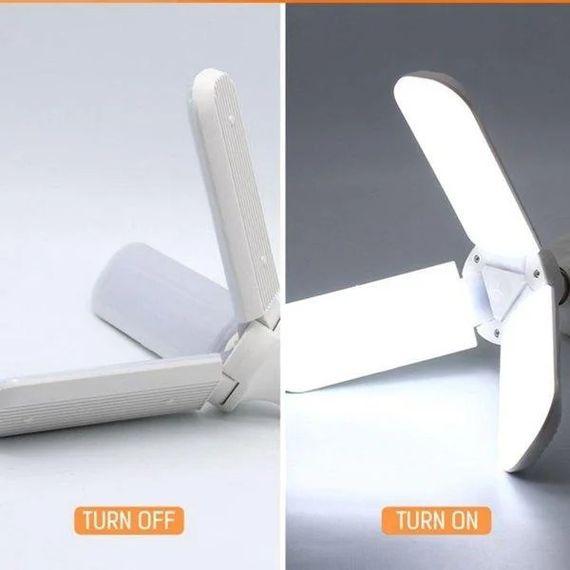 Светодиодная лампа Fan Blade Led 45W E27 тройная в форме вентилятора | Зображення 4