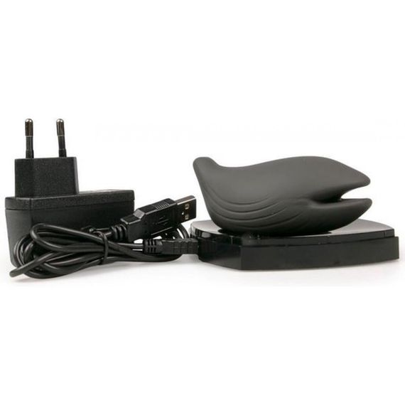 Вібратор для клітора у формі кита Iroha+ Yoru Tenga, медичний силікон, чорний Sex Aura | Зображення 2